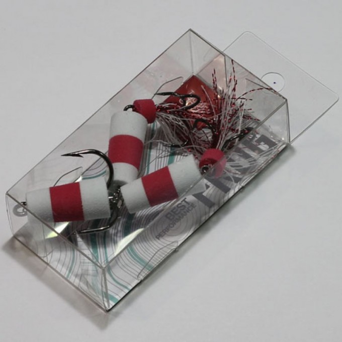 Приманка джиговая LUCKY JOHN FROG белый/красный/белый в блистере FB3001546