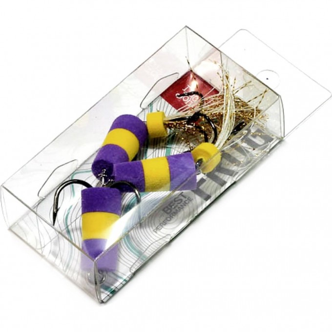 Приманка джиговая LUCKY JOHN FROG фиолетовый/желтый/фиолетовый в блистере FB3003714