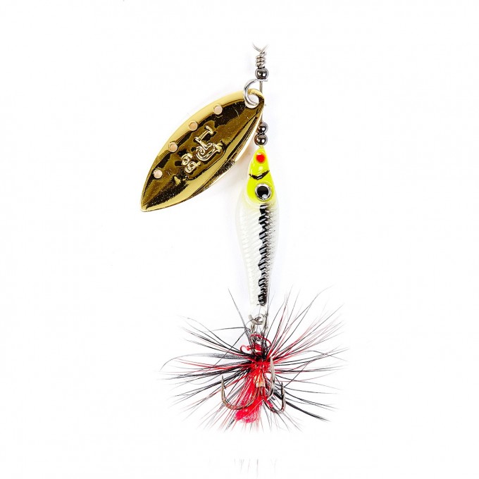 Блесна вращающаяся LUCKY JOHN TRIAN BLADE LONG 6 г, цвет 004 LJTBL6-004