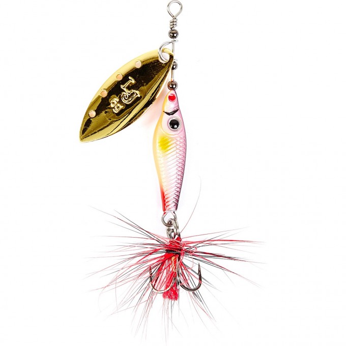 Блесна вращающаяся LUCKY JOHN TRIAN BLADE LONG 9 г, цвет 002 LJTBL9-002