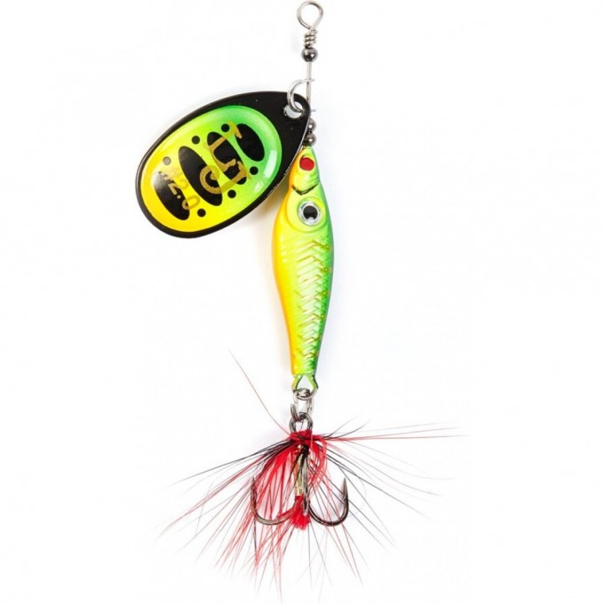 Блесна вращающаяся LUCKY JOHN TRIAN BLADE ROUND 6 г, цвет 008 LJTBR6-008