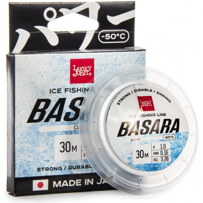 Леска монофильная зимняя LUCKY JOHN BASARA Clear 030/016 LJ4003-016