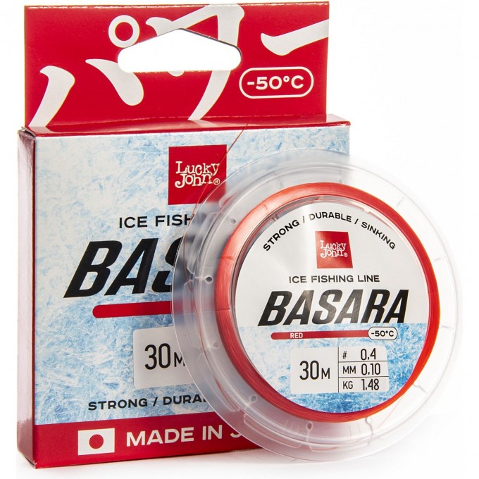 Леска монофильная зимняя LUCKY JOHN BASARA Red 030/010 LJ4002-010