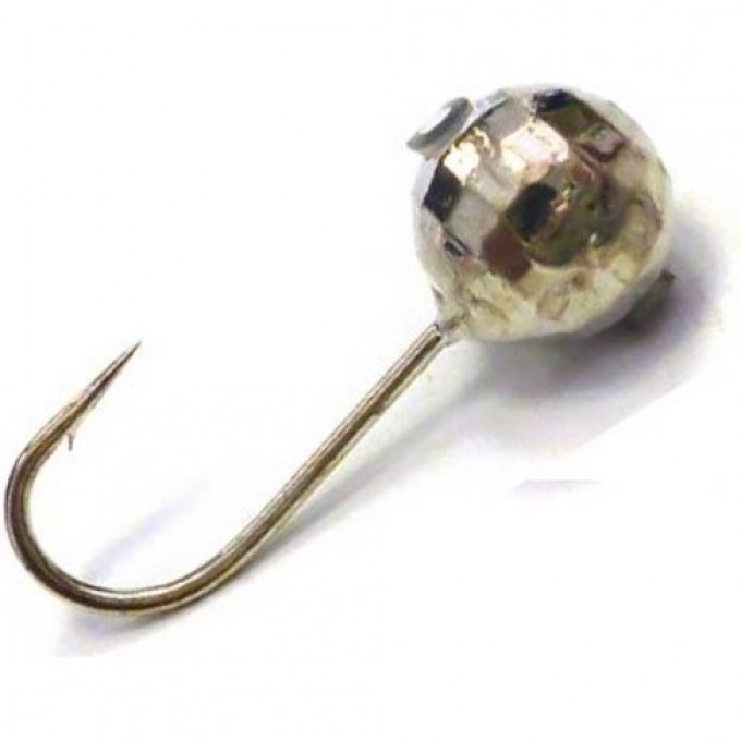 Мормышка вольфрамовая LUCKY JOHN ШАР граненый с отверстием и кембриком 30мм, цвет 01 LJ01030-01