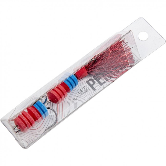 Приманка джиговая LUCKY JOHN PENNON BARBELLWORM красный/синий в блистере FB3008465