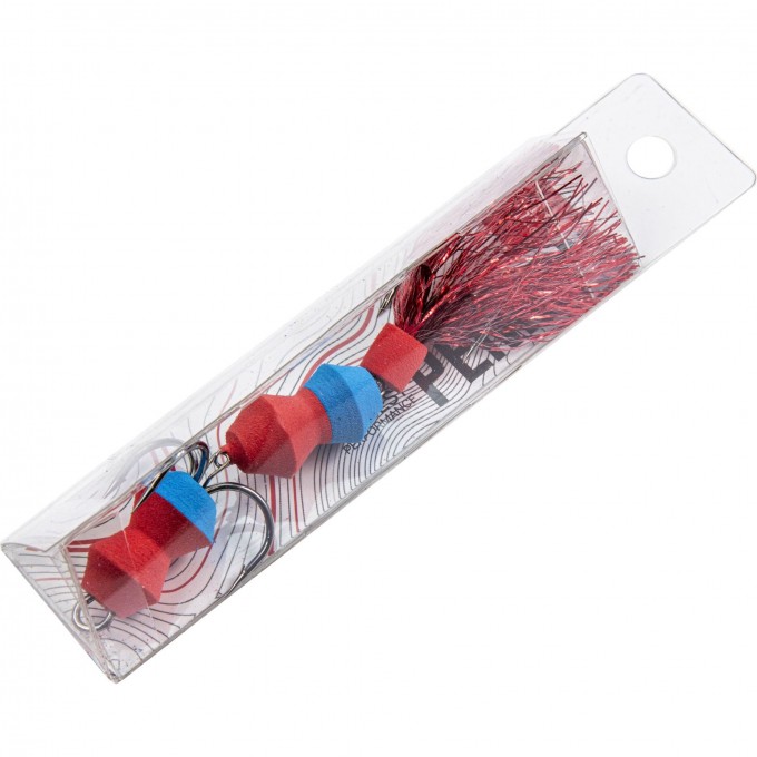 Приманка джиговая LUCKY JOHN PENNON TIPSYWORM красный/синий в блистере FB3008484