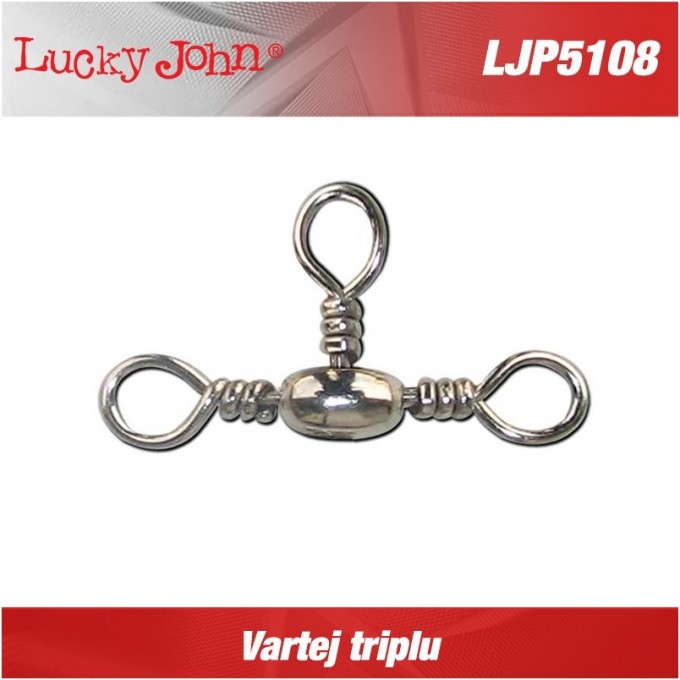 Вертлюги трехсторонние LUCKY JOHN PRO SERIES CROSSLINE SWIVEL 006 7Шт. LJP5108-006