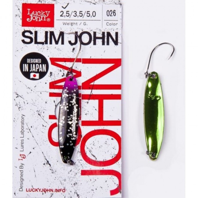 Блесна колеблющаяся LUCKY JOHN SLIM JOHN 2,5 г, цвет 026 LJSJ25-026