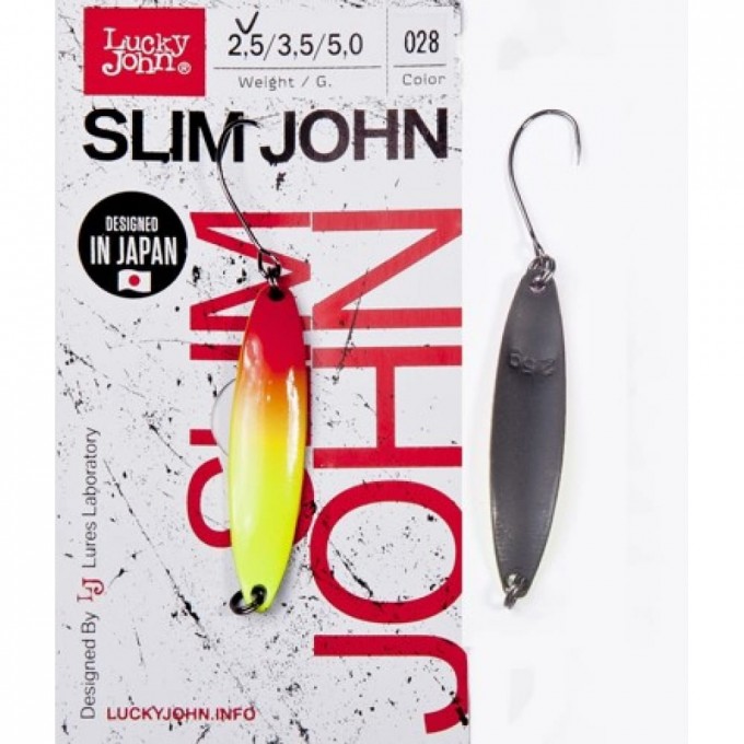 Блесна колеблющаяся LUCKY JOHN SLIM JOHN 2,5 г, цвет 028 LJSJ25-028